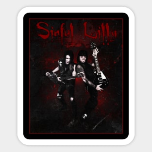 Sinful Lilly Red & Black Sticker